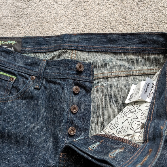 Naked & Famous Denim x Rick and Morty selvedge JEANS 34 fits smaller - Picture 4 of 10
